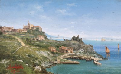 Castello de Duino, nabij Triëst door Ludwig Rubelli von Sturmfest